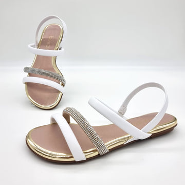 Beira Rio 8367-641 Flat Sandal in White